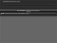 Tablet Screenshot of mybabyinamerica.com